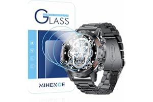 MIHENCE Folia ochronna kompatybilna z smartwatchem K52 1,39", odporna na zarysowania 9H, folia ze szkła hartowanego kompatybilna z LIGE K52 / Redriver K52 / SoPrii K52 / SUNKTA K52 Smartwatch (3