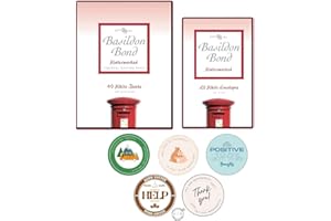 EARTHLY PASSENGERS E P EARTHLY PASSENGERS Basildon Bond No2 Duke White Letter Writing Set Includes Writing Pad with 40 Sheets & 20 Envelopes with Unique Design Envelope Adhesive Sticker Label Set. Four of Each Design 20 Stickers Mixed Women