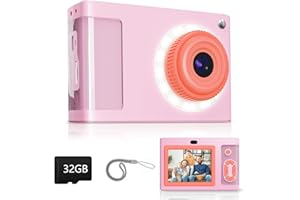 Appareil Photo numérique ARNSSIEN 1080P Vintage pour Enfants, écran 2.4", Appareil Photo pour Enfants avec 16 LED, Cadeau Bon marché pour Enfants Plus âgés, Adolescents, étudiants, débutants