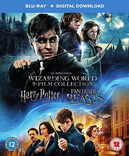 The Wizarding World: The Complete 9 Movies Collection - Harry Potter: The Complete 8 Movies Collection (All Parts 1 to 8 - Year 1 to 7) + Fantastic Beast and Where to Find Them (Blu-ray + Digital Download + UV) (17-Disc Box Set) (Slipcase Packaging + Fully Packaged Import)