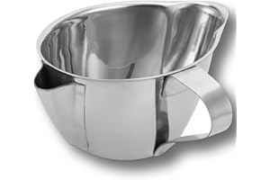 NATUDECO Bol de séparateur de graisse d'huile Filtre de graisse d'huile Séparateur de sauce en acier inoxydable 304 Séparateur de graisse Filtre à huile Crépine Séparateur de graisse pour cuisson et sauces