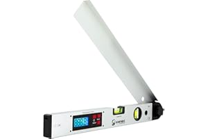 SCHMIDT security tools Medidor de ángulo, nivel de burbuja, LCD, medidor de inclinación, medidor de ángulo, brazo móvil