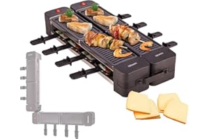 Gef-roy Appareil à raclette double ETF2114 pour 8 personnes, service à raclette reliable, 1200W