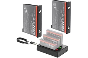 XINGLT Insta360 x3 Akku Ersatzset - Beinhaltet Schnelllade Hub + 2 Batterien (1800 mAh) X3 Batterie -Ladegerät für Insta360 X3 Akku Ladegerät Insta360 x3 Zubehör