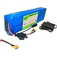 SSCYHT 48V 6AH Lithium Battery Pack 13S2P E-Bike Battery for 250W 300W Electric Bicycle Motor Waterproof PVC Battery Replacement E-Bicycle Battery with Charger
