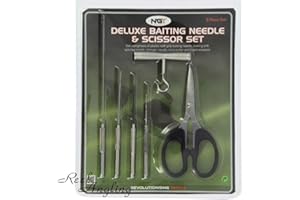 CARP-CORNER NGT Stainless Steel Fishing Tackle 6 Tool Set - Braid Scissors & Baiting Tools PLUS knot Puller