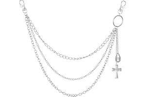 SRIZIAN Punk Pants Chains, Punk Trousers Chain for Jeans, Trousers and Skirt Fashion Punk Chains for Men Women