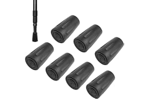 DIVONO Walking Stick Caps,7PCS Walking Stick Rubber Tips,Rubber Alpenstock Head Cover Replacement Rubber Tips End with Anti-slip Textures for Hiking Stick Walking Trekking Poles