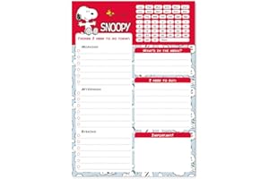 Grupo Erik - Bloc Notes A5 Snoopy, Planning Journalier | Daily Planner, To Do List, Papeterie de Bureau, Planificateur, Blocs Mémo, Fournitures Scolaires