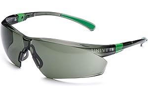 Univet 506u.04.04.05 "nº 506u" gafas de seguridad con G15 cristal, Negro/Verde