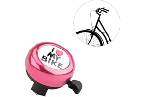 SHIRENE Timbre de Bicicleta,I Love My Bike Campanas de Bicicleta para Niños,Clásico de Aleación de Aluminio Bocina Bicicletas Infantil Fuerte Y Nítido Manillar de Ciclismo Campanas para Niños y Niñas Rosa