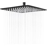 Fause Tepe Duş Başlığı Kare Slim 304 Metal 25x25 cm (Mat Siyah)
