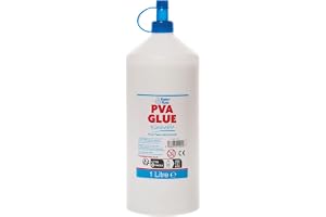 Baker Ross FN078 Tvättbart PVA-lim - 1 liter, PVA för skolor, läromedel, universallim för trä, papper, kort