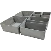 Balkan Room 6'lı Gri &Ccedil;ekmece İ&ccedil;i D&uuml;zenleyici Organizer Set - &Ccedil;ok Ama&ccedil;lı Dolap İ&ccedil;i Kutu Seti