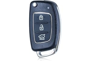 CICIMENT 3 Button Replacement Remote Flip Key Fob Case Shell Fix For Compatible with Hyundai Santa ix45 ix35 i20 Santa Fe