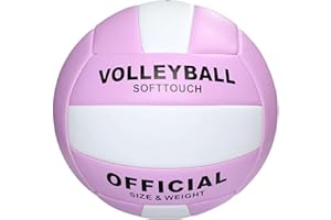 YUYQAQ Volleyball Official Size 5 for Indoor Outdoor, Soft Touch Lightweight Volley Ball for Kids, Teens, and Adults, Volleyball Kit for Beach Game Gym Training Beginner