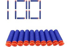 HOTMNTY Balles en Mousse,Fléchettes en Mousse Recharge Balle,Recharge Doux Fléchettes Balle,Munition de Souple Dart Bullet Recharge en Jeux et Jouet de Plein Air Enfants,pour Nerf N-Strike