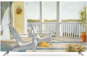 HBLZGBL 55" Indoor-TV-Abdeckung, Schutzhülle TV Polyester-Gewebe Umweltfreundliches Drucken und Färben Staubdicht und wasserdicht für Flat Curved TV, Smart TVs (Color : C, Size : 40")