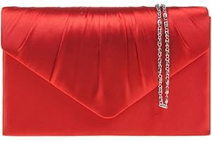 LEAHWARD Leah Ward Women's Satin Clutch Bags Party Wedding Evening Handbag 8002