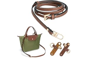 OYZOQ Correa de hombro de cuero para bolso Longchamp Mini, correa de repuesto ajustable para mujer, compatible con Longchamp pequeña