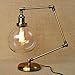 Produktbild XCH Dazzling DL Tischlampe Vintage Industrial Schreibtisch Licht Vintage Edison E27 Lampe Halter mit Glas Lampenschirm 180 Grad verstellbaren Metall Arm für dekorative Beleuchtung