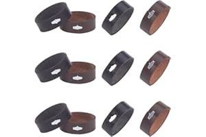 GORGECRAFT 12pz 2 Colori Passante per Cintura in Pelle Bovina Portacintura in Pelle Fermacintura Fermacintura Strumento di Fissaggio Cinturino Nero Marrone Sostituzione Cinturino Adatto per 38mm
