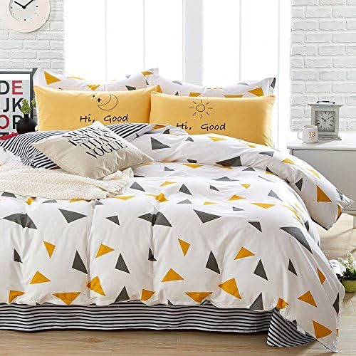 Neify - 100% Cotton 4 Piece Bed Sheets Set - Luxury Hypoallergenic Cool &amp; Breathable Bedding - 1*Quilt Cover/1* Bed Sheet and 2 Pillow Cases ( Color : Style 9 )
