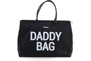 CHILDHOME, Sac De Voyage, Sac Week-End, Sac De Sport, Contenance Xl 58L, Différents Compartiments, Fermeture Glissière, Poche Isotherme, Daddy Bag, Noir