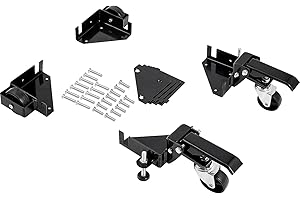 VEVOR Kit di Base Mobile per Carico Pesante 181,4 kg, Supporto Universale con Rotelle 241,3x241,3 mm, Ruote Girevoli, Attrezzi per Base per Attrezzature Lavorazione Legno Lavatrice Mobili Pesanti