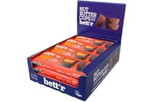 BETT'R GUILT FREE Bett’r Bio Peanut Butter Cups. 100% Vegan, Gluten free and Lactose free - 12 x 39 g