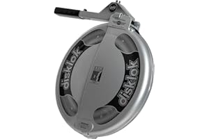 Disklok Gold Security Edition Car Steering Wheel Full Cover Anti- Angle Grinder Anti-Theft Lock Police Approved (Silver, Medium 39cm - 44cm)