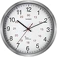 Youshiko Radio Controlled Wall Clock (Official UK & Ireland Version), Premium Quality, Silver Bold Classic Design, Aluminum Case 30cm, 12-Inch Diameter, Home/Kitchen/Office/School Clock, Easy to Read