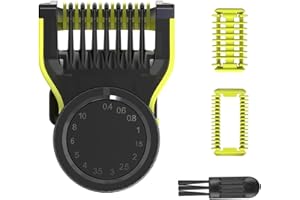 GBOKYN Adjustable Combs for Philips OneBlade, 14 Cutting Heights Between 0.4 and 10 mm Combs for QP2520 QP2530 QP2620 QP2630, Skin and Body Clogs