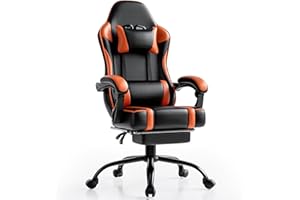 Fruyyzl Sedia Gaming Ergonomica, Poltrona Gaming con Schienale Regolabile, Sedia da Gamer con Poggiatesta e Supporto Lombare, Sedia Gamer in Pelle Sedia Gaming con Poggiapiedi