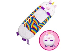 LOVEXIN Sac de Couchage Enfant, Sac de Couchage 2 en 1 avec Oreiller, Pliable, Doux, Jouer - Câliner - Dormir, Un Cadeau Surprise pour Les Enfants,A3,180CM