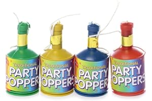 PARTYRAMA.CO.UK Pack of 20 Multicolour Party Popper Fun and Easy to Use, Perfect for Parties, New Years Eve and all Celebrations and Special Occasions