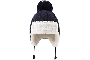XIAOHAWANG, Gorro de Invierno para bebés y niñas, Gorro con Orejeras, Gorro con Forro Polar Knite, Gorro con Orejeras para bebé, niño pequeño de 0 a 5 años