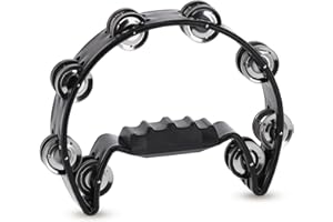 GEWA jingle wreath half moon - 16-pairs of chrome-plated jingles - double row - color black