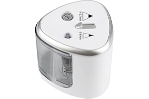 Elektryczna Temperówka do Ołówków Akozon Tenwin z Podwójnymi Otworami, Idealna do Szkoły, Biura i Domu, Zaprojektowana z myślą o Precyzji, Wydajności i Przenośności - Szara