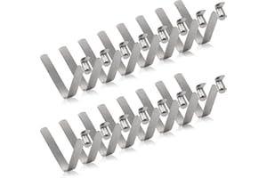 INCREWAY Lot de 16 clips à ressort en acier inoxydable pour tente de camping, kayak, pagaie, tente, 4 mm