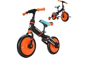 UBRAVOO Tiny Scout Vélo d'équilibre pour Enfants de 3 4 5 Ans, vélo 4 en 1 pour Enfants à partir de 3 Ans avec Roues et pédales d'entraînement,Cadre Sportif,Roues de 30 cm, Hauteur d'assise réglable