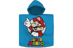 NINTENDO Kids Euroswan Poncho Super Mario Bawełna Ręcznik 120x60cm