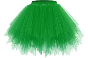 Bridesmay Tutu Femmes Jupe Tulle Jupe 50's Court Ballet Dance Dress Underdress Cosplay Crinoline Jupon pour Rockabilly Dress