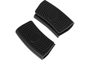 Prasacco 2 manici in silicone per pentola, supporto in silicone, 8 x 4 cm, protezione dal calore, impugnatura antiscivolo, per pentole in ghisa