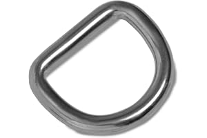 HEAVYTOOL Anneaux D 20 mm x 3 mm soudés en Acier Inoxydable AISI 316 (V4A) [10 pièces]