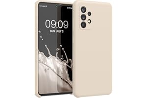kwmobile Carcasa Compatible con Samsung Galaxy A52 / A52 5G / A52s 5G Funda - Case TPU y Silicona antigolpes - Apto Carga inalámbrica - Crema Mate
