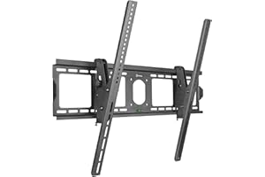 ONKRON Support Mural TV 55 Pouces - 100 Pouces Ecran, Support Mural TV Inclinable Poids jusqu'à 75 kg - Accroche Television Mural VESA 75x75 - VESA 800x600 Fixation Murale TV Inclinable UT4-B Noir