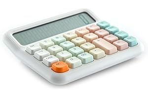Calculadora Soft con Botones XXLde Gran suavidad, 12 dígitos, LCD, Funciona con Baterías, Base Antideslizante y Gran Tamaño Ideal para la Oficina y Home Office by Office Box (Blanco)