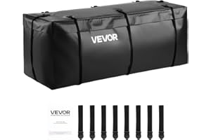 VEVOR Hitch Cargo Carrier Bag, Waterproof 840D PVC, 46.65 x 20.08 x 19.69 in (12 Cubic Feet), Heavy Duty Cargo Bag for Truck Bed Storage with Reinforced Straps, Suitable for Car SUV Vans Hitch Basket