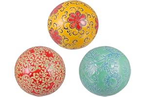 ‎CLISPEED CLISPEED Dekoschale 3Pcs Keramik Schwimmende B? Dekorative Kugeln Keramik Kugel Kugeln Keramikkugel für Schalen Esstisch Mittelcke 6 cm Bosseln Kugeln Set Schwimmkugeln Miniteich Spiegelkugel